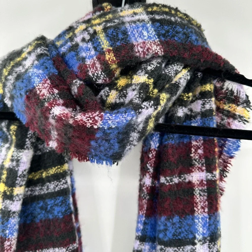 BP Nordstrom Plaid Multicolor Oversized Scarf‎ Soft Cozy Preppy NWT